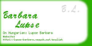 barbara lupse business card